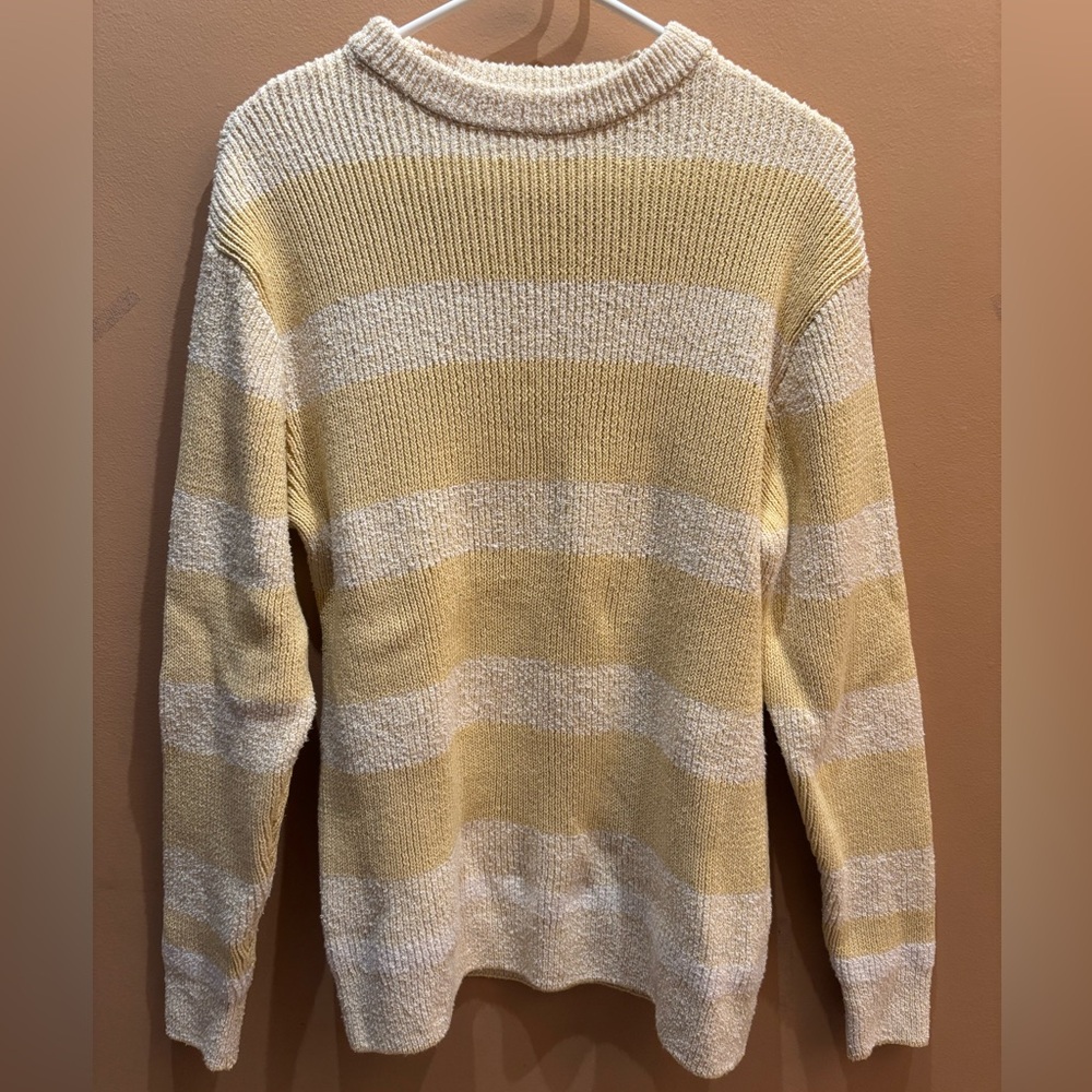 Zara Stripped Yellow and Cream Sweater Size Medium